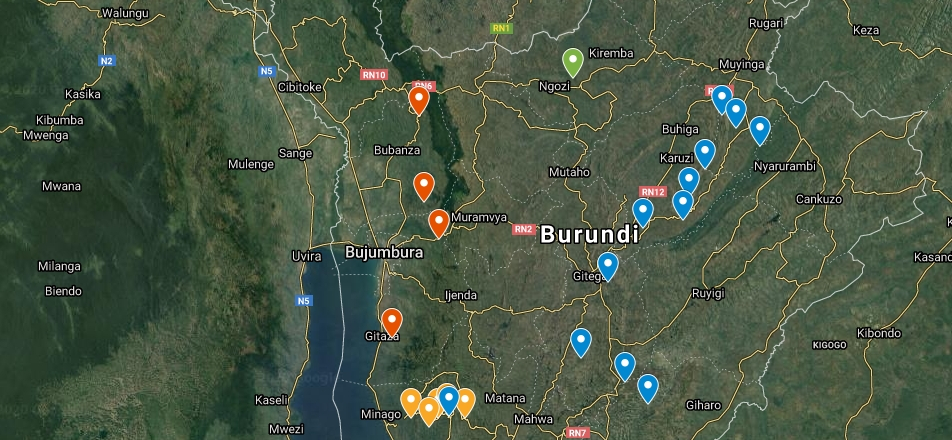 Burundi map